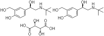 结构式 CAS# 661464-94-4, 左旋沙丁胺醇酒石酸盐