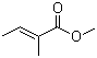 结构式 CAS# 6622-76-0, 惕各酸甲酯; 2-甲基丁烯酸甲酯