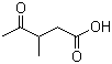 structure of CAS# 6628-79-1, 3-Methyl-4-oxopentanoic acid;beta-Methyllevulinic acid