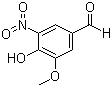structure of CAS# 6635-20-7, 5-Nitrovanillin;4-Hydroxy-3-methoxy-5-nitrobenzaldehyde