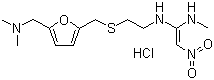 Ranitidine hydrochloride molecular structure (CAS 66357-35-5)