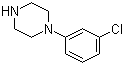 结构式 CAS# 6640-24-0, 1-(3-氯苯基)哌嗪