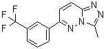 structure of CAS# 66548-69-4, 3-Methyl-6-[3-(trifluoromethyl)phenyl]-1,2,4-triazolo[4,3-b]pyridazine;CI 218872; CL 218872