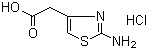 structure of CAS# 66659-20-9, 2-(2-Aminothiazol-4-yl) acetic acid hydrochloride