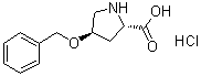 结构式 CAS# 66831-16-1, (4R)-4-(苄氧基)-L-脯氨酸盐酸盐