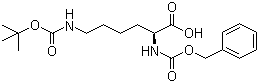 structure of CAS# 66845-42-9, N-Benzyloxycarbonyl-N'-(tert-Butoxycarbonyl)-L-lysine;Cbz-D-Lys(Boc)-OH