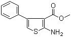 结构式 CAS# 67171-55-5, 2-氨基-4-苯基噻吩-3-甲酸甲酯