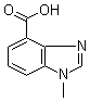 结构式 CAS# 672957-92-5, 1-甲基-1H-苯并咪唑-4-羧酸