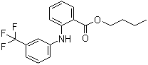 structure of CAS# 67330-25-0, Flufenamic acid butyl ester;Butyl flufenamate; Combec; Fenazol; HF 264; Ufenamate