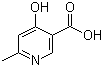 structure of CAS# 67367-33-3, 4-Hydroxy-6-methylnicotinic acid;4-Hydroxy-6-methyl-3-pyridinecarboxylic acid