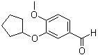structure of CAS# 67387-76-2, 3-(Cyclopentyloxy)-4-methoxybenzaldehyde