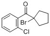 (1-Bromocyclopentyl)(2-chlorophenyl)-methanone molecular structure (CAS 6740-86-9)