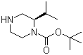 (S)-1-Boc-2-异丙基哌嗪分子结构 (CAS 674792-05-3)