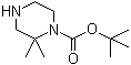 2,2-Dimethylpiperazine-1-carboxylic acid tert-butyl ester molecular structure (CAS 674792-07-5)