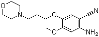 structure of CAS# 675126-27-9, 2-Amino-4-methoxy-5-(3-morpholinopropoxy)benzonitrile