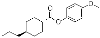 结构式 CAS# 67589-38-2, 反式-4-丙基-环己烷羧酸对甲氧基苯基酯