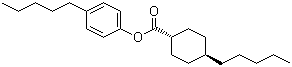 结构式 CAS# 67589-72-4, 反式-4-戊基环己基甲酸 4-戊基苯酯