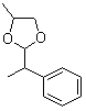 structure of CAS# 67634-23-5, 4-Methyl-2-(1-phenylethyl)-1,3-dioxolane;NSC 39434
