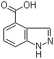 结构式 CAS# 677306-38-6, 1H-吲唑-4-羧酸