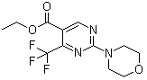 结构式 CAS# 677706-89-7, 2-(4-吗啉基)-4-(三氟甲基)-5-嘧啶羧酸乙酯