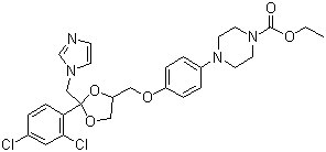 结构式 CAS# 67914-69-6, 新康唑; 二氯苯基咪唑二氧戊环