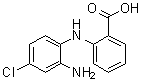 结构式 CAS# 67990-66-3, 2-(2-氨基-4-氯苯胺基)苯甲酸