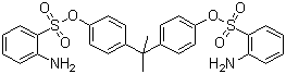 structure of CAS# 68015-60-1, 2-Aminobenzenesulfonic acid (1-methylethylidene)di-4,1-phenylene ester;Isopropylidenedi-1,4-phenylene bis(2-aminobenzenesulphonate)
