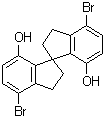 结构式 CAS# 681481-91-4, 4,4'-二溴-2,2',3,3'-四氢-1,1'-螺双[1H-茚]-7,7'-二醇