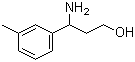 结构式 CAS# 68208-22-0, 3-氨基-3-(3-甲基苯基)-1-丙醇