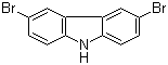 structure of CAS# 6825-20-3, 3,6-Dibromocarbazole;3,6-Dibromo-9H-carbazole