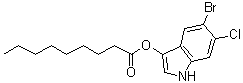 结构式 CAS# 682802-80-8, 5-溴-6-氯-1H-吲哚-3-基壬酸酯