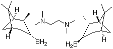 结构式 CAS# 68297-74-5, (S)-异松蒎基硼烷四甲基乙二胺络合物