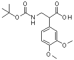 structure of CAS# 683218-93-1, alpha-[[[(1,1-Dimethylethoxy)carbonyl]amino]methyl]-3,4-dimethoxybenzeneacetic acid