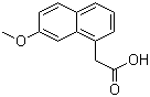 结构式 CAS# 6836-22-2, 7-甲氧基-1-萘乙酸
