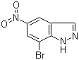 结构式 CAS# 685109-10-8, 7-溴-5-硝基-1H-吲唑