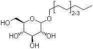 结构式 CAS# 68515-73-1, 癸基辛基葡糖苷