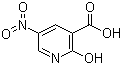 结构式 CAS# 6854-07-5, 2-羟基-5-硝基烟酸; 5-硝基-2-羟基吡啶-3-羧酸