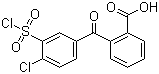 structure of CAS# 68592-12-1, 2-[4-Chloro-3-(chlorosulfonyl)benzoyl]benzoic acid;5-(2-Carboxybenzoyl)-2-chlorobenzenesulfonyl chloride