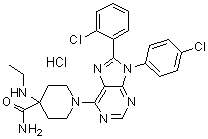structure of CAS# 686347-12-6, Otenabant hydrochloride;CP 945598; CP 945598-01