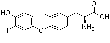 structure of CAS# 6893-02-3, L-Triiodothyronine;Liothyronine; 3,3',5-Triiodo-L-thyronine; O-(4-Hydroxy-3-iodophenyl)-3,5-diiodo-L-tyrosine