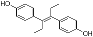 结构式 CAS# 6898-97-1, 己烯雌酚; (E)-4,4'-(1,2-二乙基-1,2-亚乙烯基)双苯酚