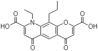 structure of CAS# 69049-73-6, Nedocromil;9-Ethyl-6,9-dihydro-4,6-dioxo-10-propyl-4H-pyrano[3,2-g]quinoline-2,8-dicarboxylic acid