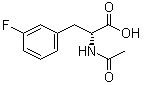 structure of CAS# 69078-51-9, N-Acetyl-3-fluoro-D-phenylalanine;N-Acetyl-m-fluoro-D-phenylalanine