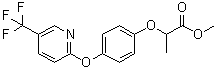 structure of CAS# 69335-90-6, Fluazifop methyl ester;2-[4-[[5-(Trifluoromethyl)-2-pyridinyl]oxy]phenoxy]propanoic acid methyl ester; SL 236