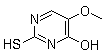 structure of CAS# 6939-11-3, 4-Hydroxy-2-mercapto-5-methoxypyrimidine;2-Mercapto-4-hydroxy-5-methoxypyrimidine; 5-Methoxy-2-sulfanyl-4-pyrimidinol; 5-Methoxy-2-thiouracil