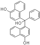 结构式 CAS# 6948-88-5, 4-羟基-alpha-(4-羟基-1-萘基)-alpha-苯基-1-萘甲醇
