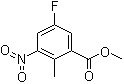 structure of CAS# 697739-03-0, 5-Fluoro-2-methyl-3-nitrobenzoic acid methyl ester;Methyl 5-fluoro-2-methyl-3-nitrobenzoate