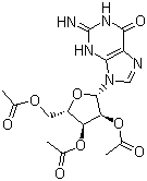structure of CAS# 6979-94-8, 2',3',5'-Triacetylguanosine;Guanosine 2',3',5'-triacetate