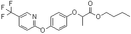 structure of CAS# 69806-50-4, Fusilade;Butyl alpha-[4-(5-trifluoromethyl-2-pyridyloxy)phenoxy]propionate; Fluazifop-butyl; Fusilade; Fusilade W; Halokon; Onecide; PP 009; TF 1169
