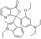 结构式 CAS# 69898-40-4, 3-(1-乙基-2-甲基吲哚-3-基)-3-(2-乙氧基-4-二乙基氨基苯基)-4-氮杂苯酞
